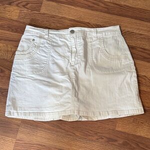 White Denim Skort
